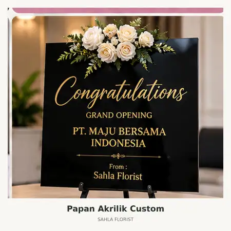 Papan Bunga Akrilik Sukarame Bandar Lampung